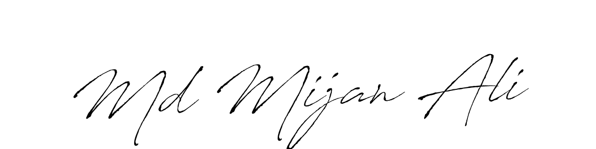 Create a beautiful signature design for name Md Mijan Ali. With this signature (Antro_Vectra) fonts, you can make a handwritten signature for free. Md Mijan Ali signature style 6 images and pictures png