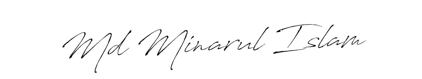 How to make Md Minarul Islam name signature. Use Antro_Vectra style for creating short signs online. This is the latest handwritten sign. Md Minarul Islam signature style 6 images and pictures png