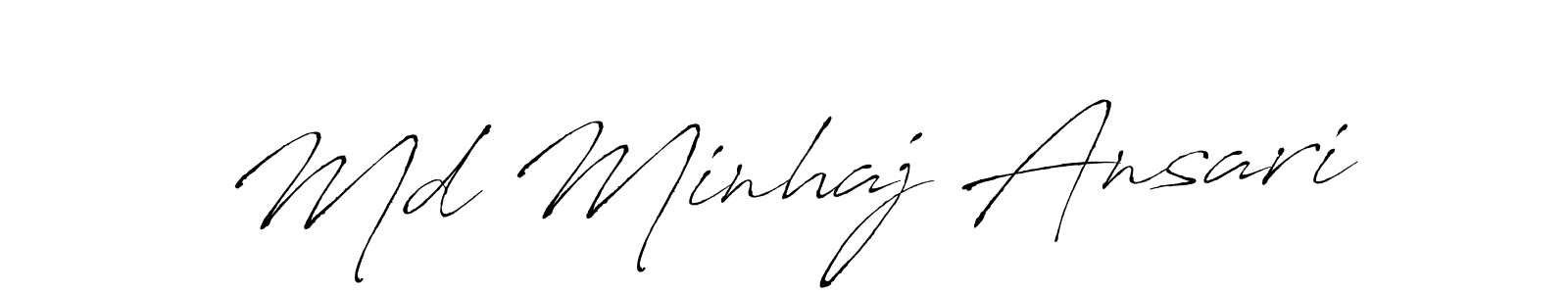 The best way (Antro_Vectra) to make a short signature is to pick only two or three words in your name. The name Md Minhaj Ansari include a total of six letters. For converting this name. Md Minhaj Ansari signature style 6 images and pictures png
