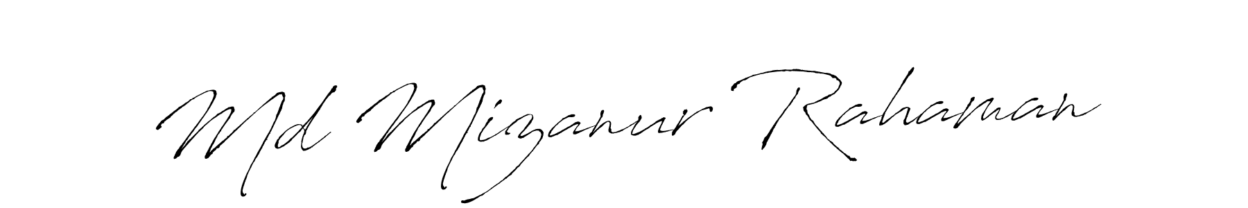 How to make Md Mizanur Rahaman signature? Antro_Vectra is a professional autograph style. Create handwritten signature for Md Mizanur Rahaman name. Md Mizanur Rahaman signature style 6 images and pictures png