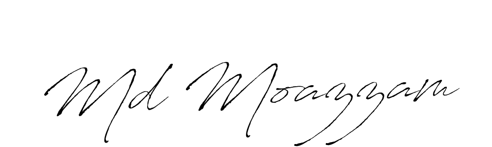 Md Moazzam stylish signature style. Best Handwritten Sign (Antro_Vectra) for my name. Handwritten Signature Collection Ideas for my name Md Moazzam. Md Moazzam signature style 6 images and pictures png
