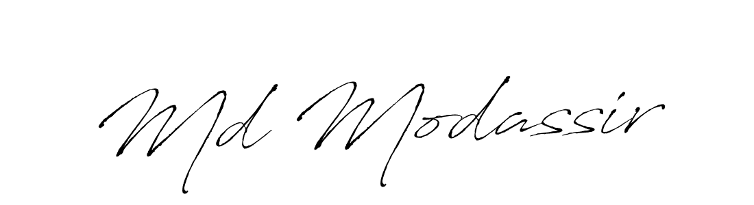 Also we have Md Modassir name is the best signature style. Create professional handwritten signature collection using Antro_Vectra autograph style. Md Modassir signature style 6 images and pictures png