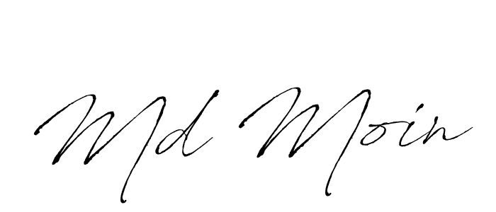 Make a beautiful signature design for name Md Moin. With this signature (Antro_Vectra) style, you can create a handwritten signature for free. Md Moin signature style 6 images and pictures png