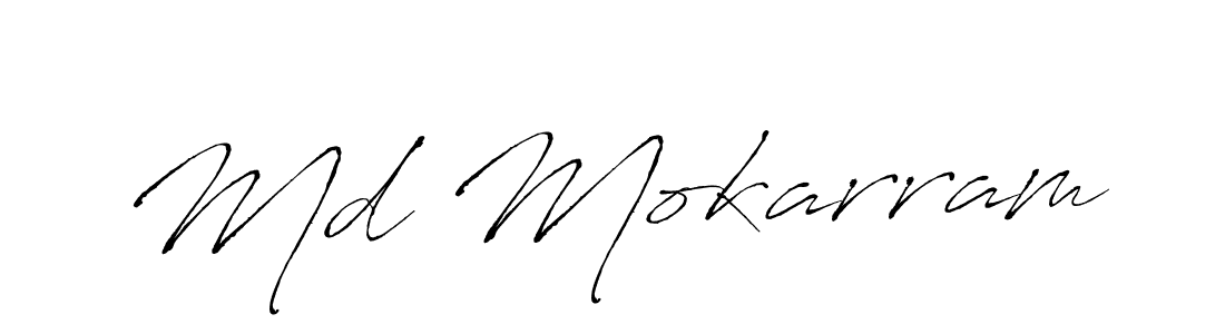 How to make Md Mokarram signature? Antro_Vectra is a professional autograph style. Create handwritten signature for Md Mokarram name. Md Mokarram signature style 6 images and pictures png