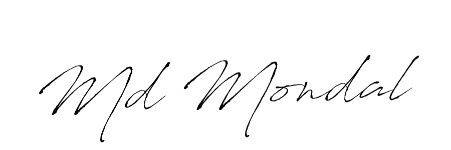 Design your own signature with our free online signature maker. With this signature software, you can create a handwritten (Antro_Vectra) signature for name Md Mondal. Md Mondal signature style 6 images and pictures png