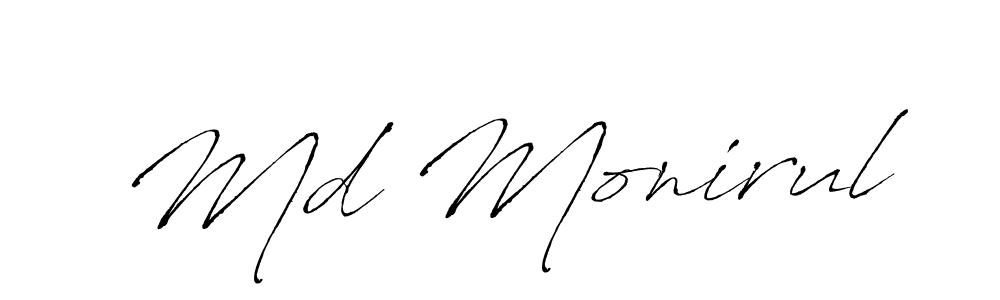 Also we have Md Monirul name is the best signature style. Create professional handwritten signature collection using Antro_Vectra autograph style. Md Monirul signature style 6 images and pictures png