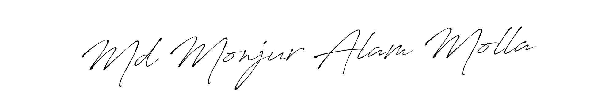 Create a beautiful signature design for name Md Monjur Alam Molla. With this signature (Antro_Vectra) fonts, you can make a handwritten signature for free. Md Monjur Alam Molla signature style 6 images and pictures png