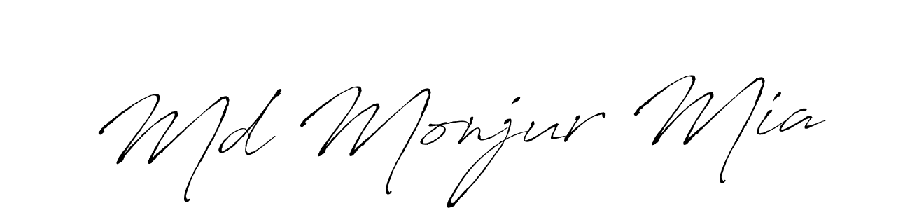 if you are searching for the best signature style for your name Md Monjur Mia. so please give up your signature search. here we have designed multiple signature styles  using Antro_Vectra. Md Monjur Mia signature style 6 images and pictures png