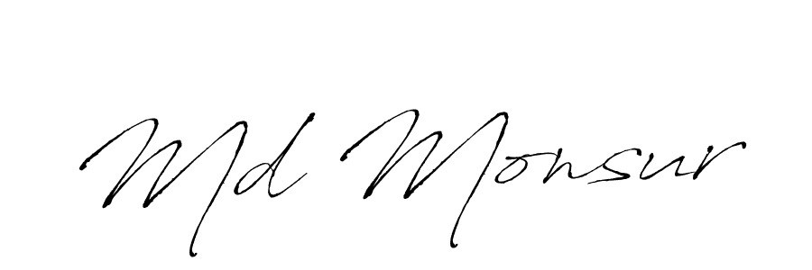 How to make Md Monsur signature? Antro_Vectra is a professional autograph style. Create handwritten signature for Md Monsur name. Md Monsur signature style 6 images and pictures png