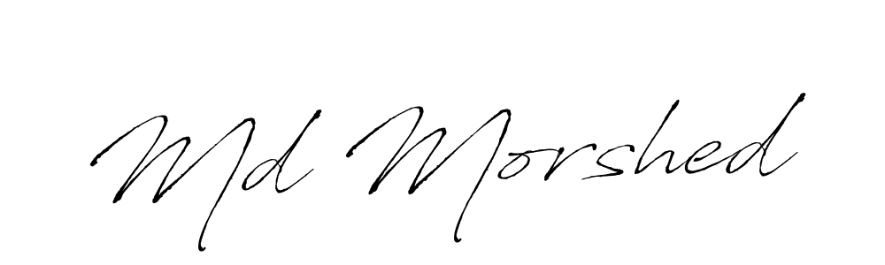 Use a signature maker to create a handwritten signature online. With this signature software, you can design (Antro_Vectra) your own signature for name Md Morshed. Md Morshed signature style 6 images and pictures png