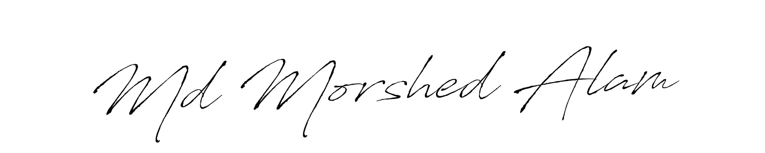 Make a beautiful signature design for name Md Morshed Alam. With this signature (Antro_Vectra) style, you can create a handwritten signature for free. Md Morshed Alam signature style 6 images and pictures png