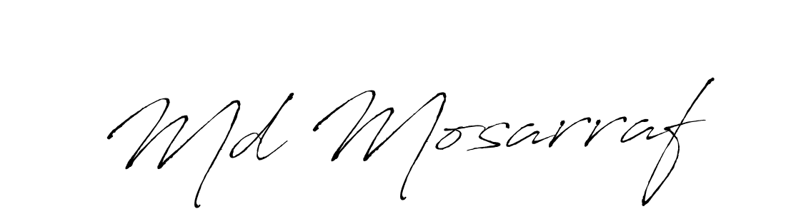 Md Mosarraf stylish signature style. Best Handwritten Sign (Antro_Vectra) for my name. Handwritten Signature Collection Ideas for my name Md Mosarraf. Md Mosarraf signature style 6 images and pictures png
