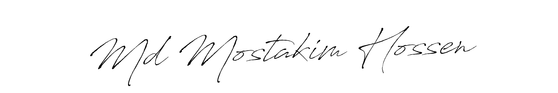 Make a beautiful signature design for name Md Mostakim Hossen. With this signature (Antro_Vectra) style, you can create a handwritten signature for free. Md Mostakim Hossen signature style 6 images and pictures png