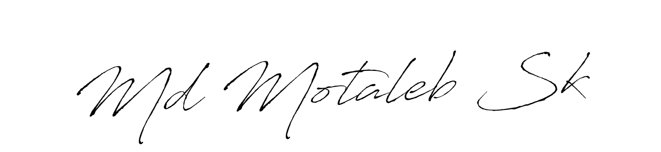 Create a beautiful signature design for name Md Motaleb Sk. With this signature (Antro_Vectra) fonts, you can make a handwritten signature for free. Md Motaleb Sk signature style 6 images and pictures png