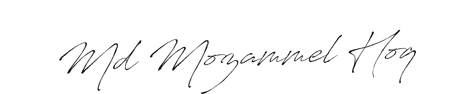 How to make Md Mozammel Hoq name signature. Use Antro_Vectra style for creating short signs online. This is the latest handwritten sign. Md Mozammel Hoq signature style 6 images and pictures png