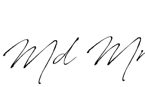 How to make Md Mr signature? Antro_Vectra is a professional autograph style. Create handwritten signature for Md Mr name. Md Mr signature style 6 images and pictures png