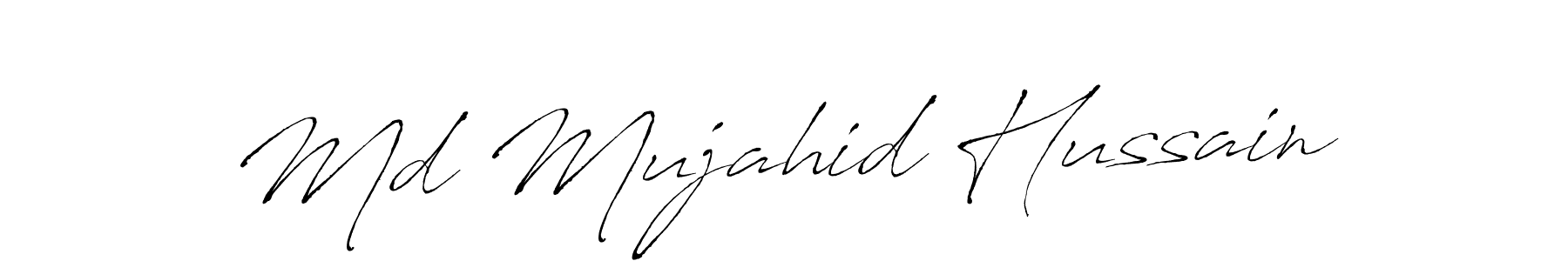 Md Mujahid Hussain stylish signature style. Best Handwritten Sign (Antro_Vectra) for my name. Handwritten Signature Collection Ideas for my name Md Mujahid Hussain. Md Mujahid Hussain signature style 6 images and pictures png