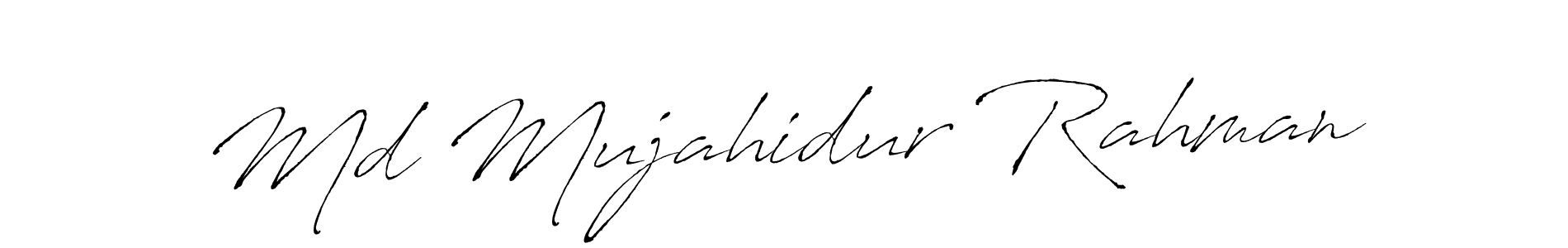 Create a beautiful signature design for name Md Mujahidur Rahman. With this signature (Antro_Vectra) fonts, you can make a handwritten signature for free. Md Mujahidur Rahman signature style 6 images and pictures png