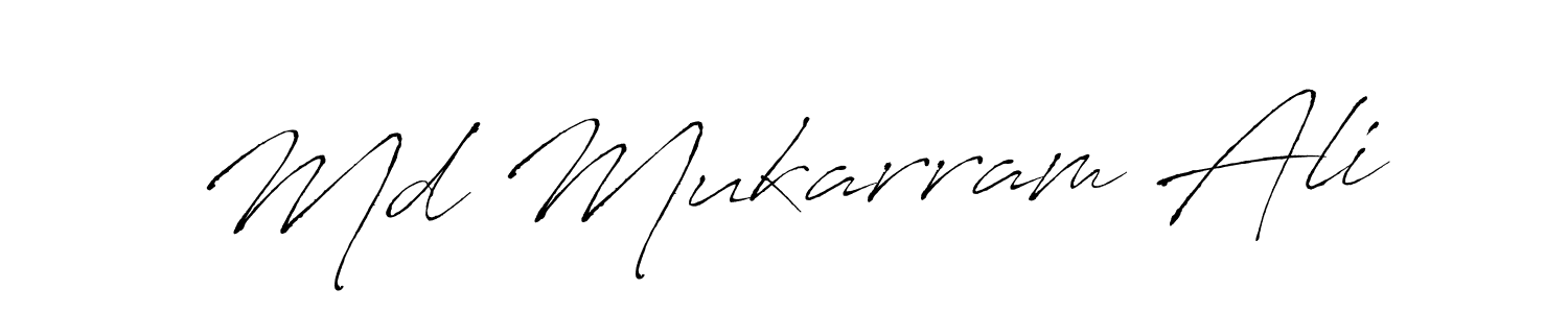 Antro_Vectra is a professional signature style that is perfect for those who want to add a touch of class to their signature. It is also a great choice for those who want to make their signature more unique. Get Md Mukarram Ali name to fancy signature for free. Md Mukarram Ali signature style 6 images and pictures png