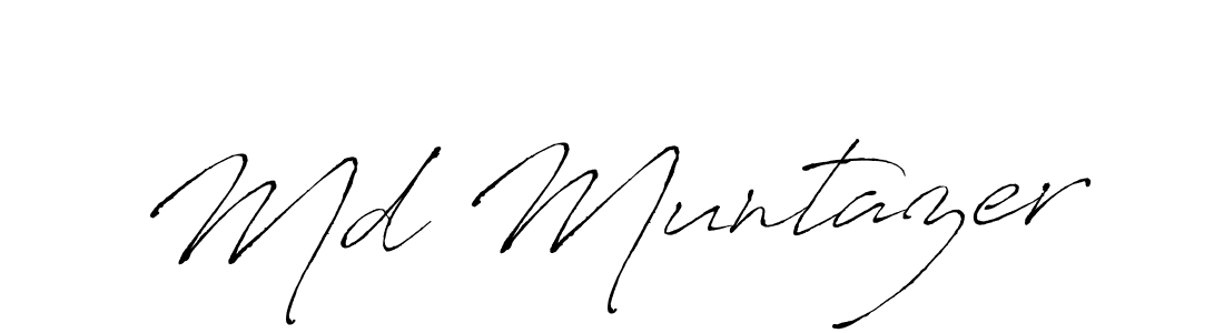 Also we have Md Muntazer name is the best signature style. Create professional handwritten signature collection using Antro_Vectra autograph style. Md Muntazer signature style 6 images and pictures png