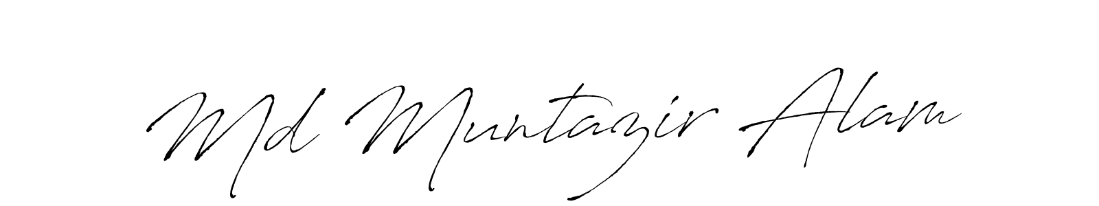 You should practise on your own different ways (Antro_Vectra) to write your name (Md Muntazir Alam) in signature. don't let someone else do it for you. Md Muntazir Alam signature style 6 images and pictures png