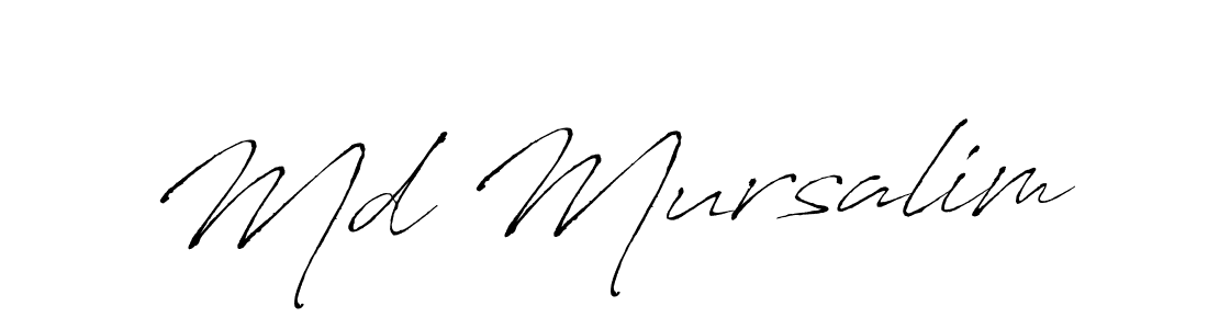 How to make Md Mursalim signature? Antro_Vectra is a professional autograph style. Create handwritten signature for Md Mursalim name. Md Mursalim signature style 6 images and pictures png