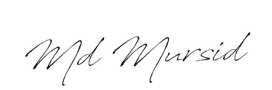 Create a beautiful signature design for name Md Mursid. With this signature (Antro_Vectra) fonts, you can make a handwritten signature for free. Md Mursid signature style 6 images and pictures png