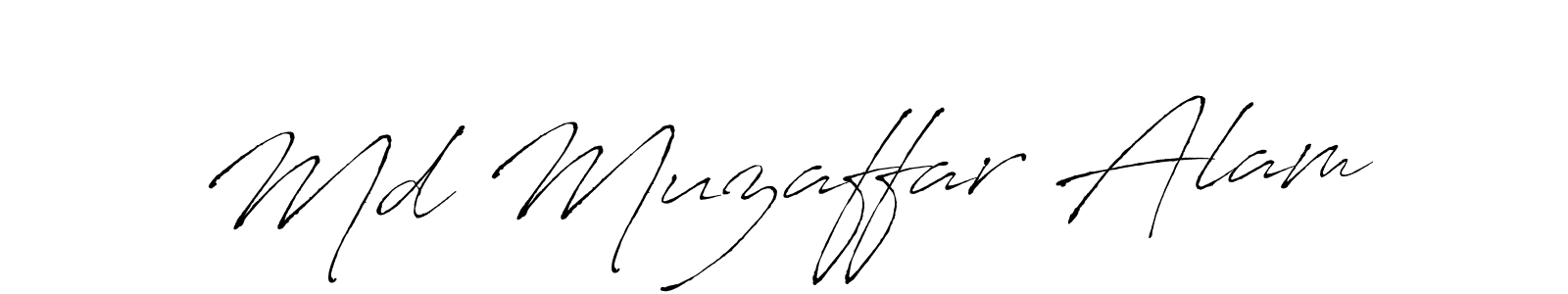 How to make Md Muzaffar Alam name signature. Use Antro_Vectra style for creating short signs online. This is the latest handwritten sign. Md Muzaffar Alam signature style 6 images and pictures png