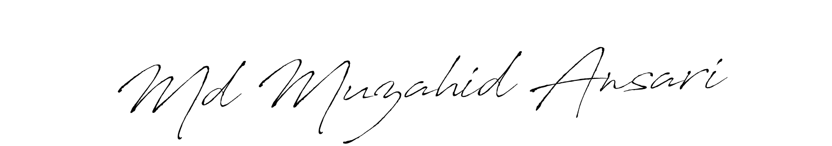 Design your own signature with our free online signature maker. With this signature software, you can create a handwritten (Antro_Vectra) signature for name Md Muzahid Ansari. Md Muzahid Ansari signature style 6 images and pictures png