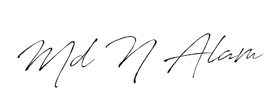 Similarly Antro_Vectra is the best handwritten signature design. Signature creator online .You can use it as an online autograph creator for name Md N Alam. Md N Alam signature style 6 images and pictures png