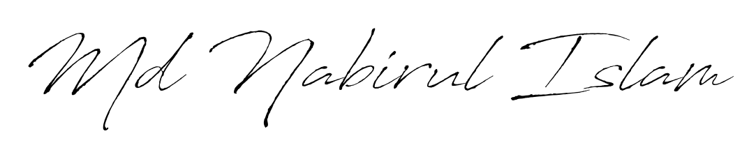 This is the best signature style for the Md Nabirul Islam name. Also you like these signature font (Antro_Vectra). Mix name signature. Md Nabirul Islam signature style 6 images and pictures png