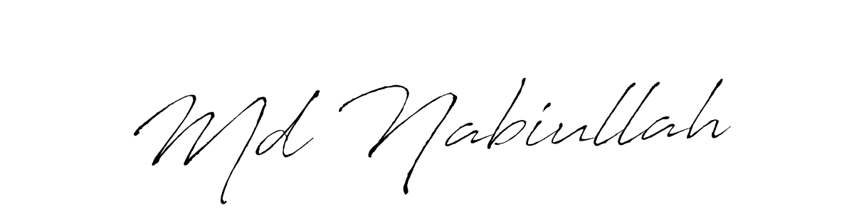 Use a signature maker to create a handwritten signature online. With this signature software, you can design (Antro_Vectra) your own signature for name Md Nabiullah. Md Nabiullah signature style 6 images and pictures png