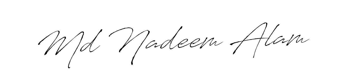 Make a beautiful signature design for name Md Nadeem Alam. With this signature (Antro_Vectra) style, you can create a handwritten signature for free. Md Nadeem Alam signature style 6 images and pictures png