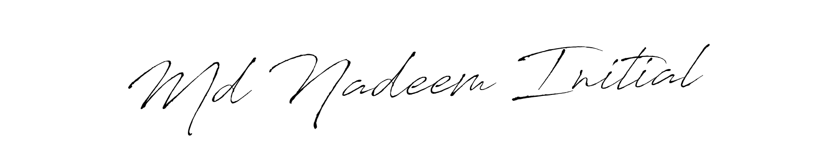 Md Nadeem Initial stylish signature style. Best Handwritten Sign (Antro_Vectra) for my name. Handwritten Signature Collection Ideas for my name Md Nadeem Initial. Md Nadeem Initial signature style 6 images and pictures png