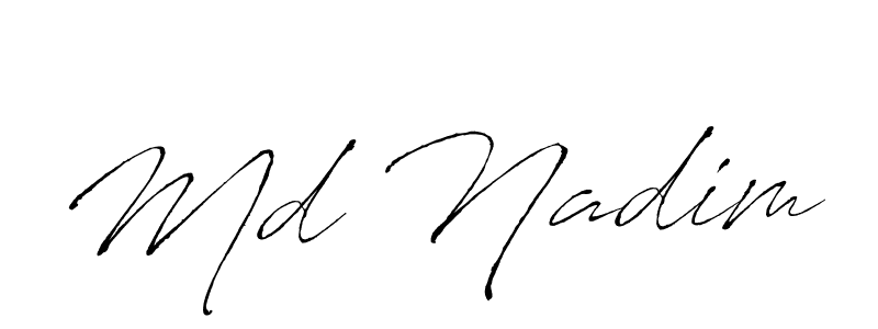 Md Nadim stylish signature style. Best Handwritten Sign (Antro_Vectra) for my name. Handwritten Signature Collection Ideas for my name Md Nadim. Md Nadim signature style 6 images and pictures png