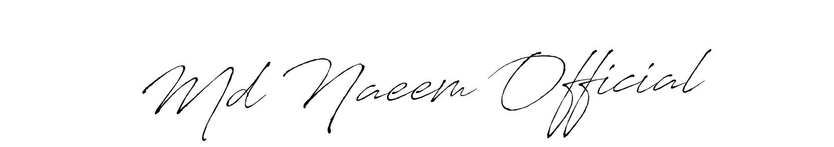 Also You can easily find your signature by using the search form. We will create Md Naeem Official name handwritten signature images for you free of cost using Antro_Vectra sign style. Md Naeem Official signature style 6 images and pictures png