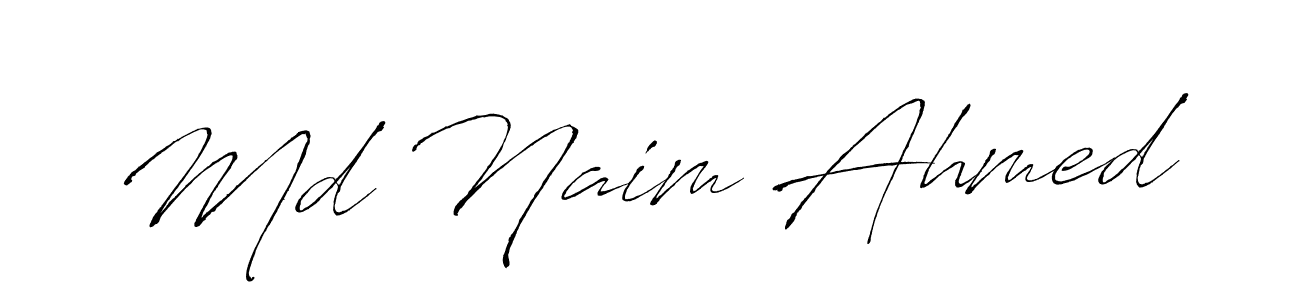 Also You can easily find your signature by using the search form. We will create Md Naim Ahmed name handwritten signature images for you free of cost using Antro_Vectra sign style. Md Naim Ahmed signature style 6 images and pictures png