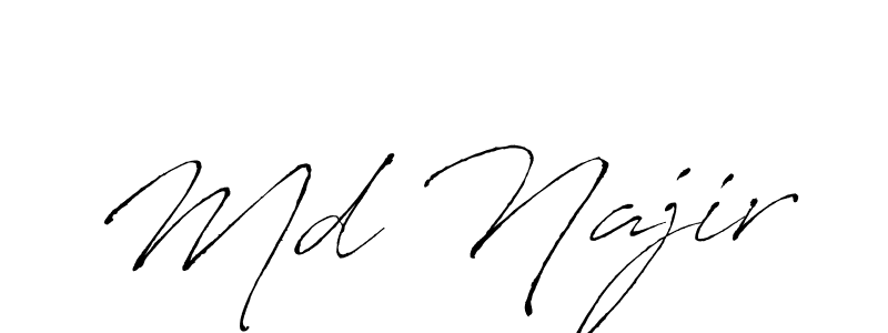 Md Najir stylish signature style. Best Handwritten Sign (Antro_Vectra) for my name. Handwritten Signature Collection Ideas for my name Md Najir. Md Najir signature style 6 images and pictures png