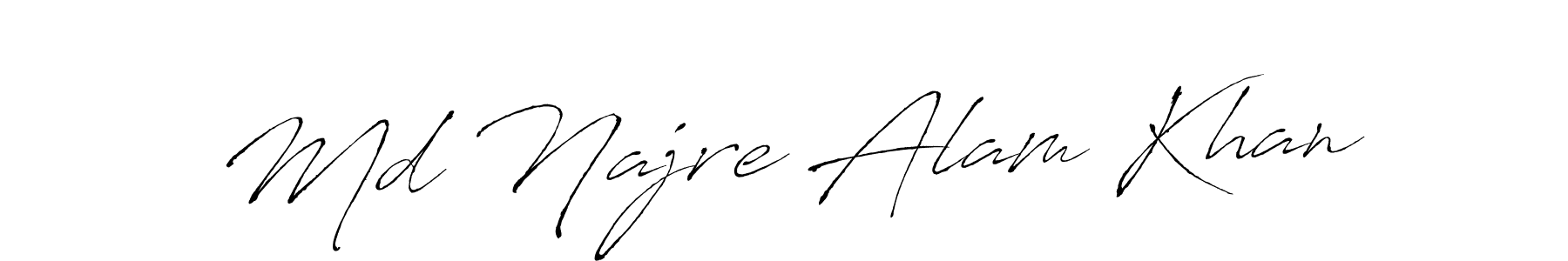 Make a beautiful signature design for name Md Najre Alam Khan. With this signature (Antro_Vectra) style, you can create a handwritten signature for free. Md Najre Alam Khan signature style 6 images and pictures png