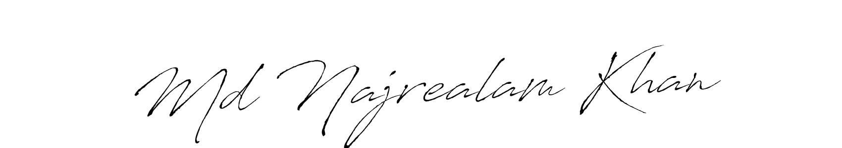 Similarly Antro_Vectra is the best handwritten signature design. Signature creator online .You can use it as an online autograph creator for name Md Najrealam Khan. Md Najrealam Khan signature style 6 images and pictures png