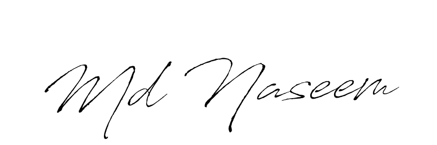 Create a beautiful signature design for name Md Naseem. With this signature (Antro_Vectra) fonts, you can make a handwritten signature for free. Md Naseem signature style 6 images and pictures png