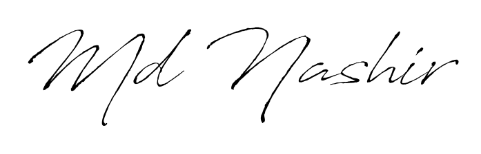 Try this chic Md Nashir handwritten sign style. Using Antro_Vectra font elements, it gives your name a sleek, memorable identity. Md Nashir signature style 6 images and pictures png