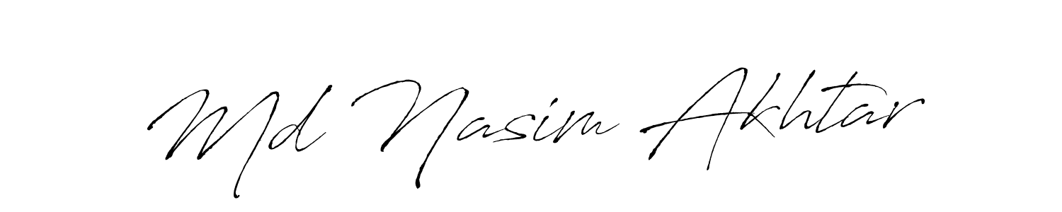 How to make Md Nasim Akhtar signature? Antro_Vectra is a professional autograph style. Create handwritten signature for Md Nasim Akhtar name. Md Nasim Akhtar signature style 6 images and pictures png