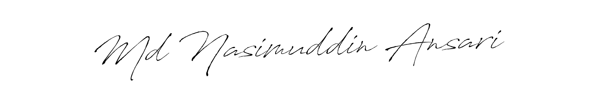 You should practise on your own different ways (Antro_Vectra) to write your name (Md Nasimuddin Ansari) in signature. don't let someone else do it for you. Md Nasimuddin Ansari signature style 6 images and pictures png