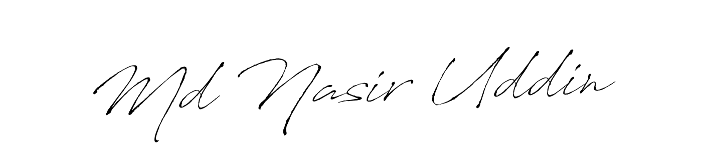 Create a beautiful signature design for name Md Nasir Uddin. With this signature (Antro_Vectra) fonts, you can make a handwritten signature for free. Md Nasir Uddin signature style 6 images and pictures png