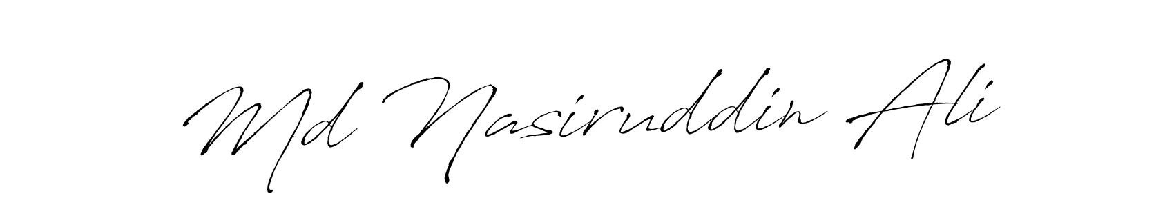 Make a beautiful signature design for name Md Nasiruddin Ali. With this signature (Antro_Vectra) style, you can create a handwritten signature for free. Md Nasiruddin Ali signature style 6 images and pictures png