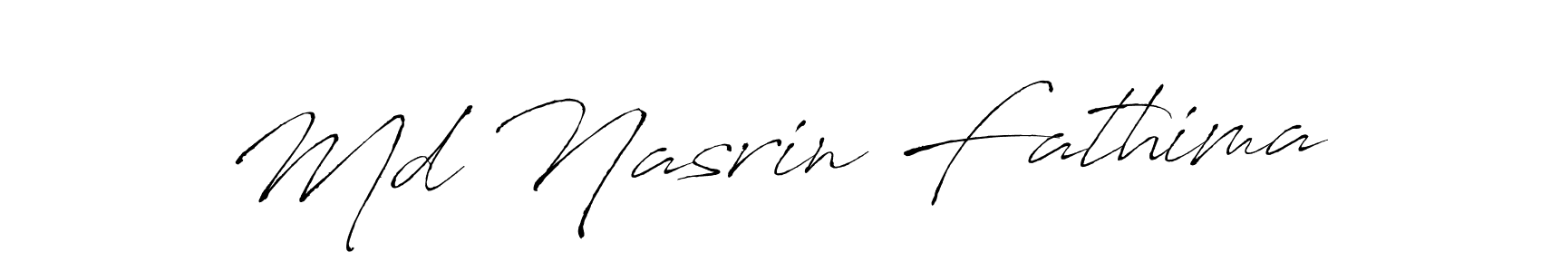 Design your own signature with our free online signature maker. With this signature software, you can create a handwritten (Antro_Vectra) signature for name Md Nasrin Fathima. Md Nasrin Fathima signature style 6 images and pictures png