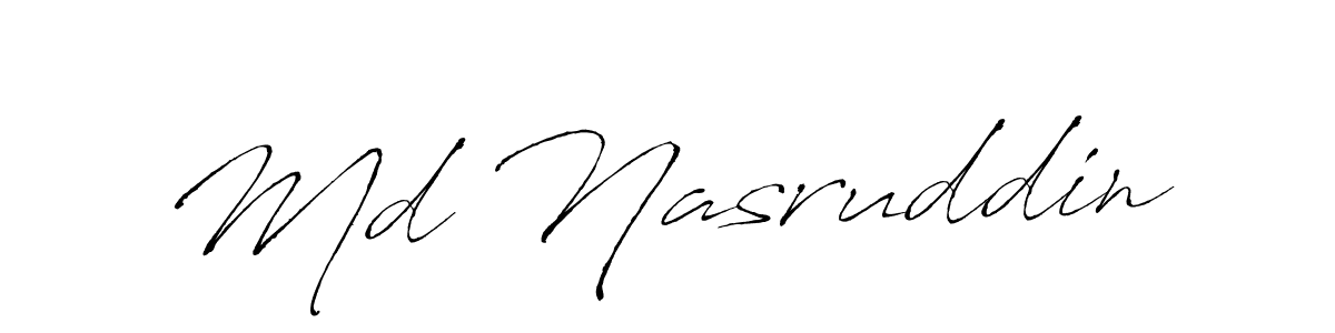 Create a beautiful signature design for name Md Nasruddin. With this signature (Antro_Vectra) fonts, you can make a handwritten signature for free. Md Nasruddin signature style 6 images and pictures png