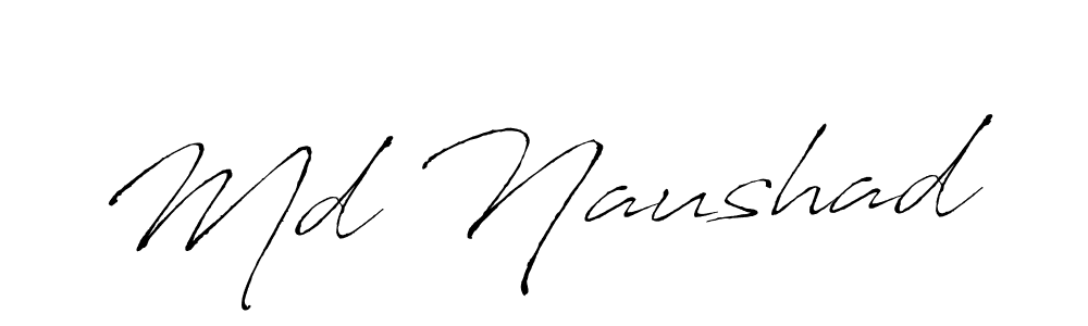 Create a beautiful signature design for name Md Naushad. With this signature (Antro_Vectra) fonts, you can make a handwritten signature for free. Md Naushad signature style 6 images and pictures png