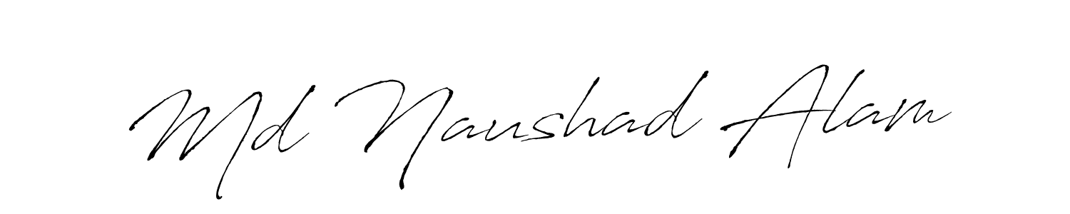 How to make Md Naushad Alam signature? Antro_Vectra is a professional autograph style. Create handwritten signature for Md Naushad Alam name. Md Naushad Alam signature style 6 images and pictures png